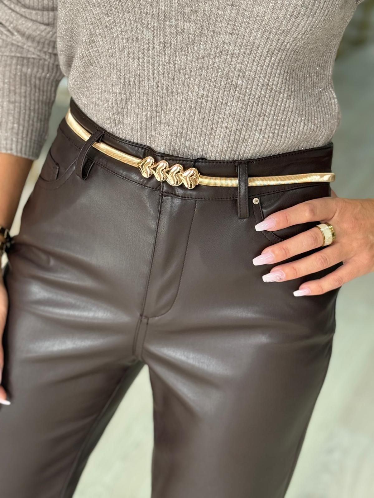 Cinto elástico com corações