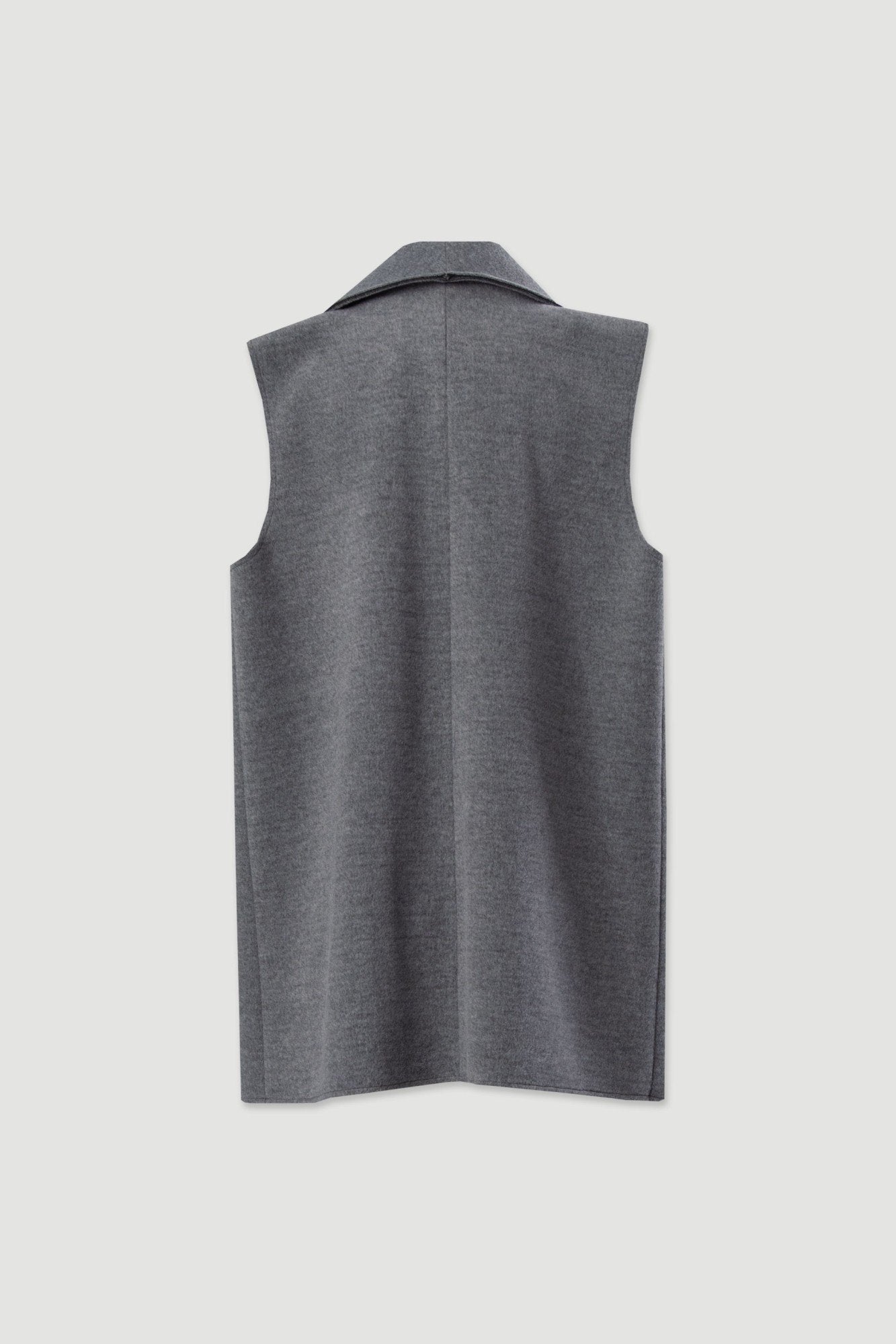 Colete longo com gola ampla (+ cores)