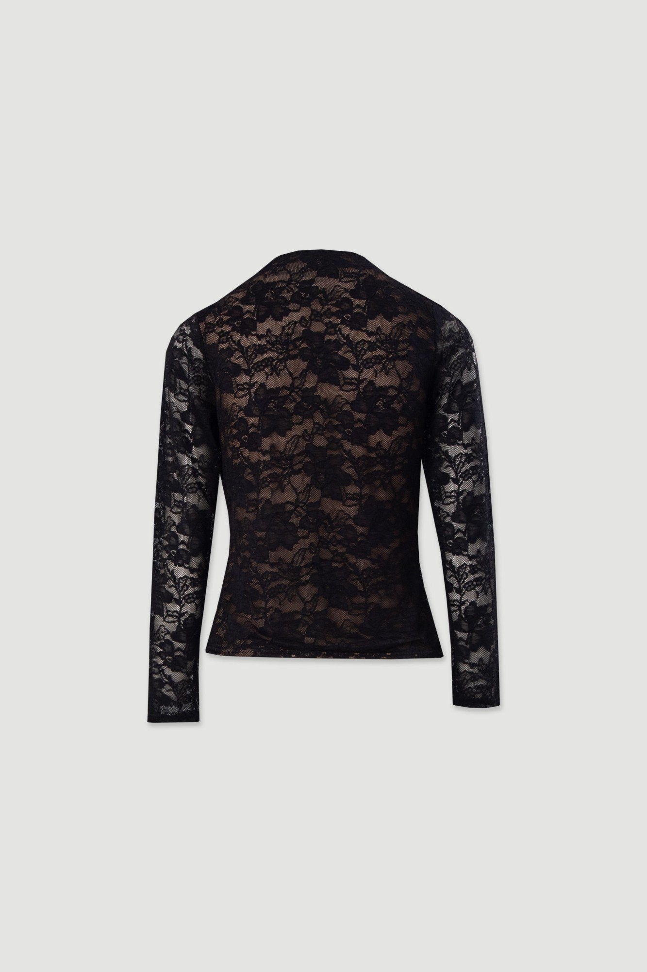 Camisola em tecido rendado com detalhe de franzido (+ cores)