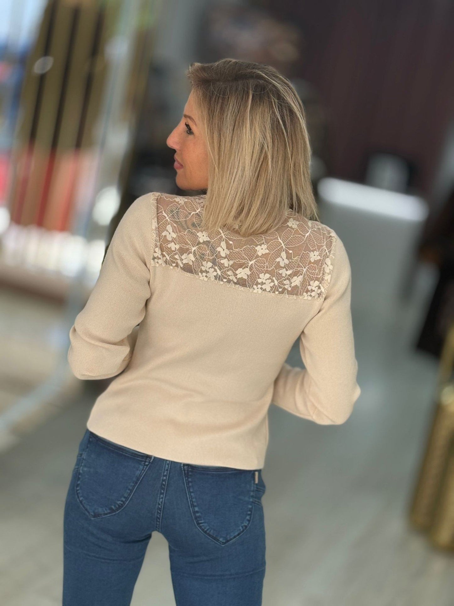 Camisola gola renda (+ cores)