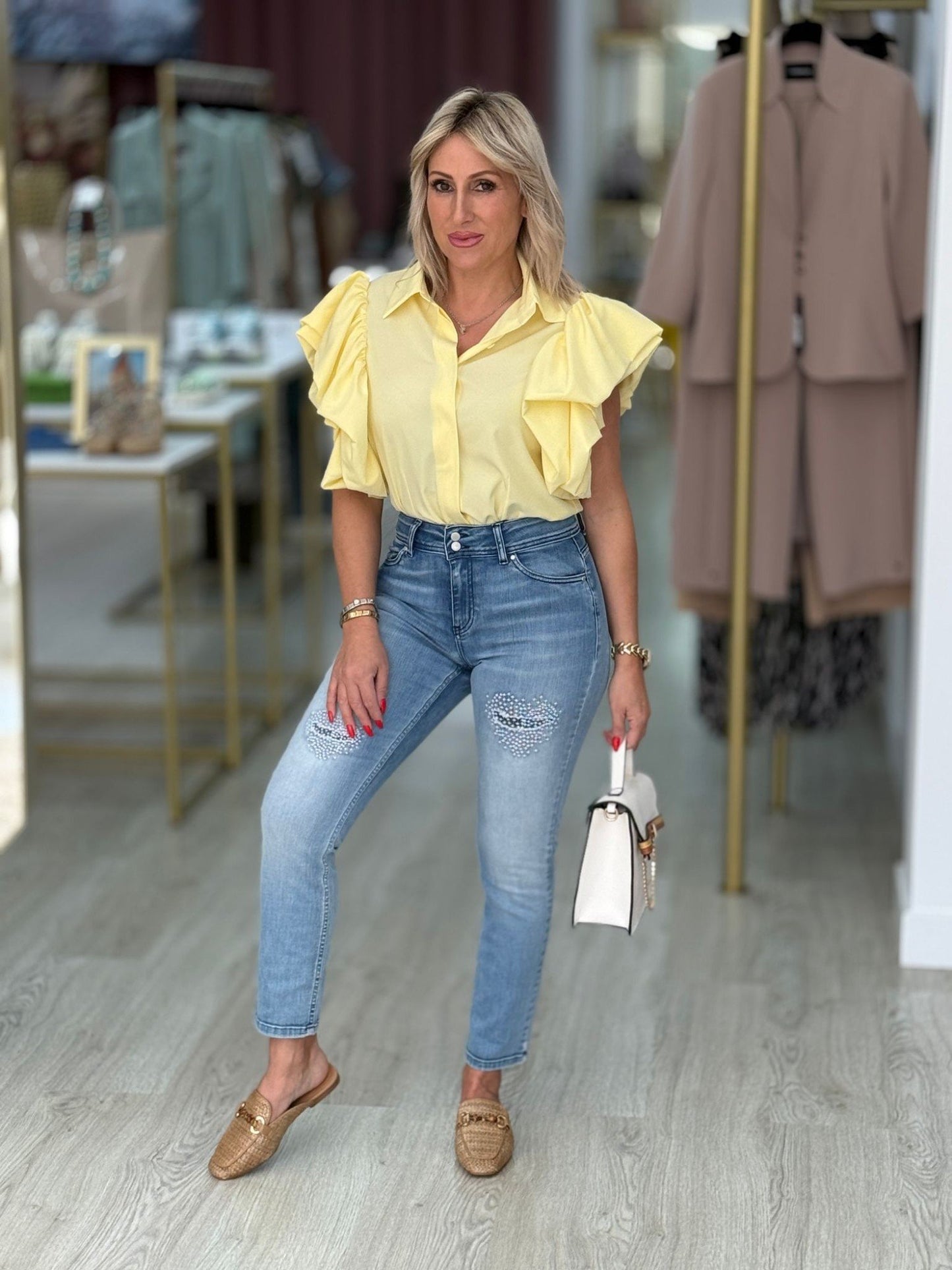 Blusa curta com manga dupla em folhos (+ cores)