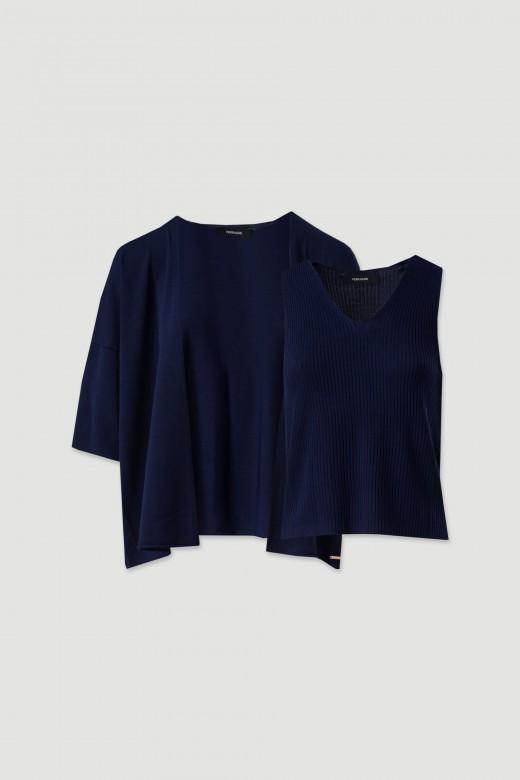 Conjunto de Malha: Casaco e Top