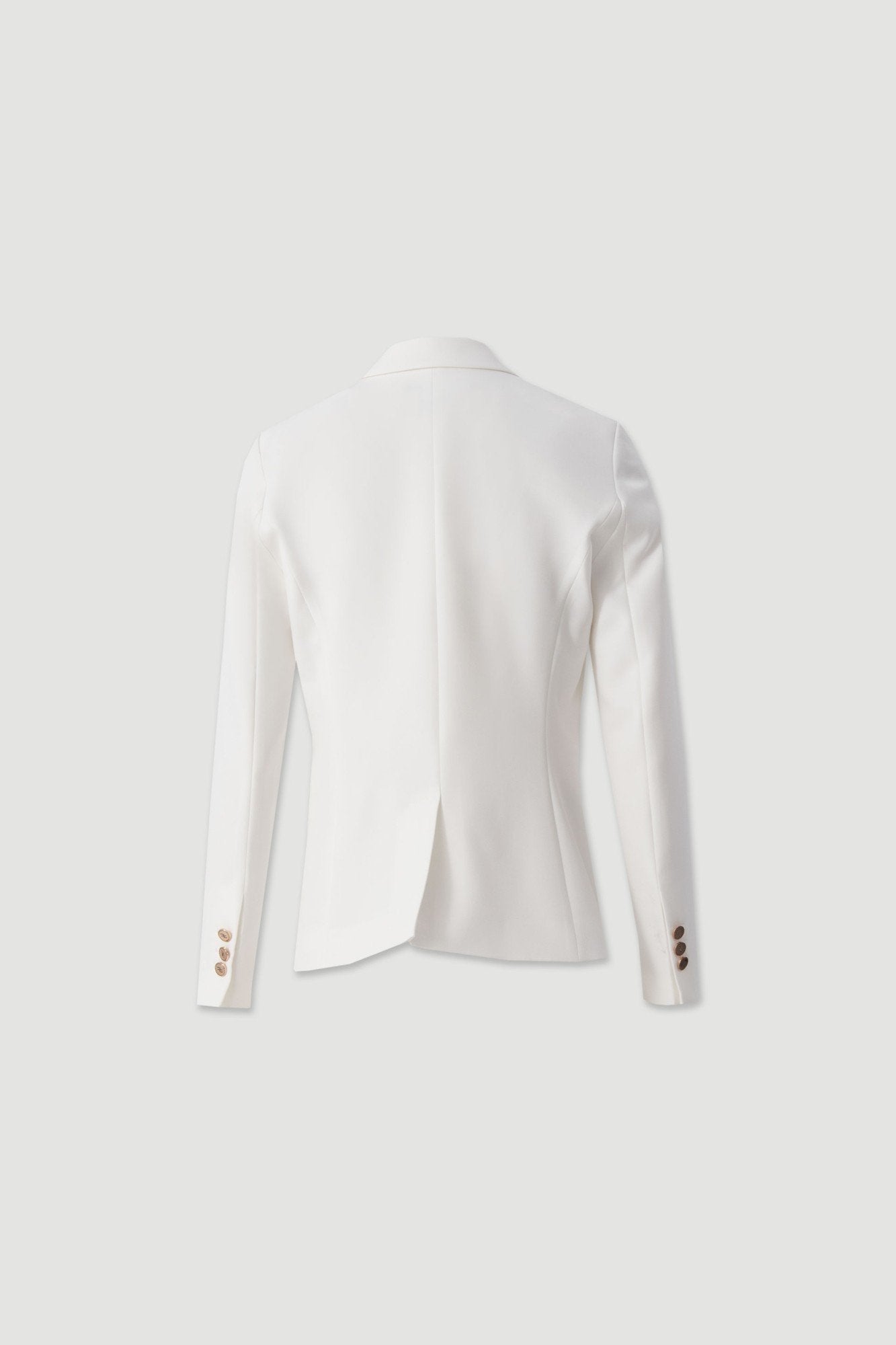 Blazer clássico cintado com botões metálicos