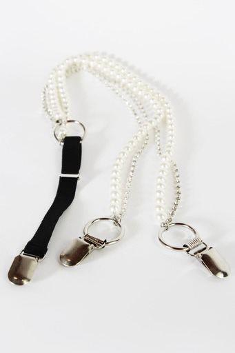 Suspensórios de pérolas e  strass