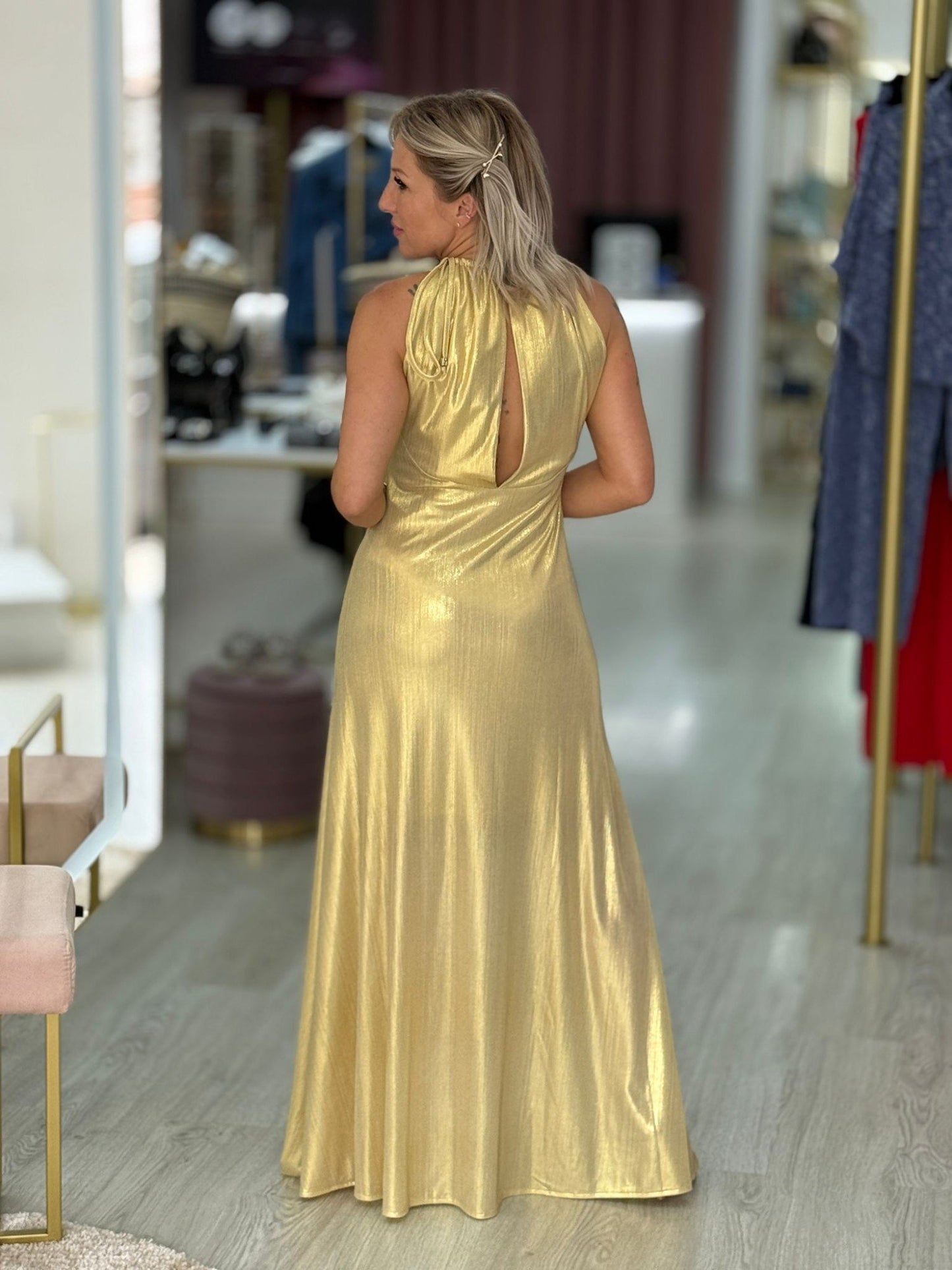 Vestido maxi halter