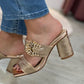 Sandália Nude Salto Alto Catarina 23