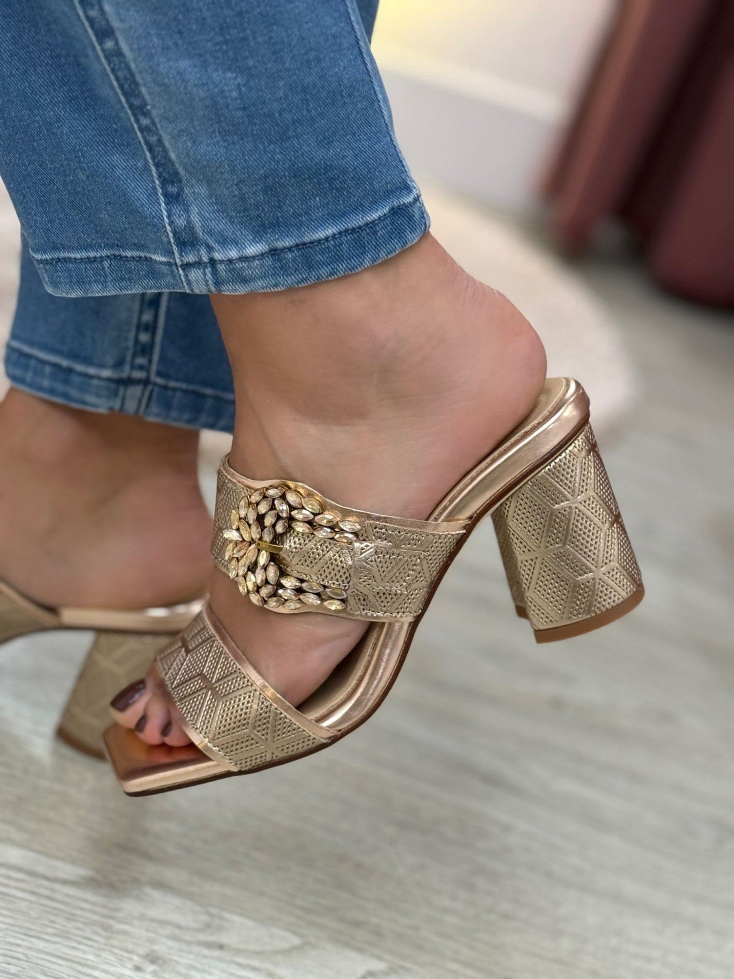 Sandália Nude Salto Alto Catarina 23