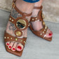 Sandália camel