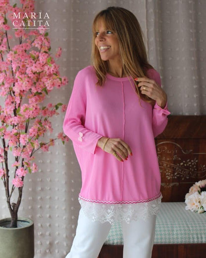 Camisola com renda