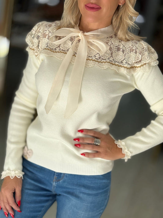 Camisola com renda