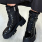 Bota militar verniz