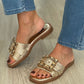 Chinelas rasteiras com brilhos
