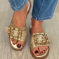 Chinelas rasteiras com brilhos