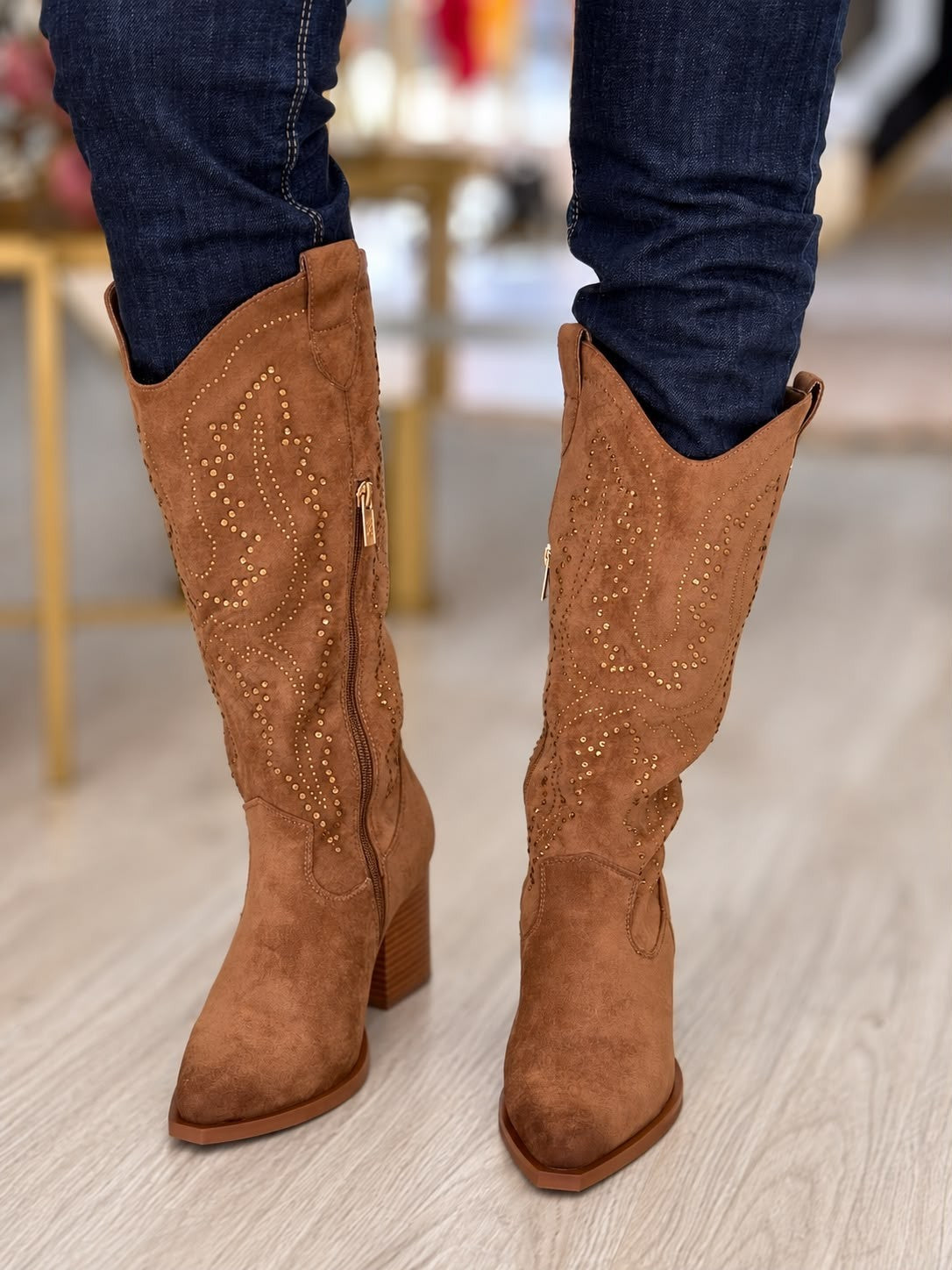 Botas com strass