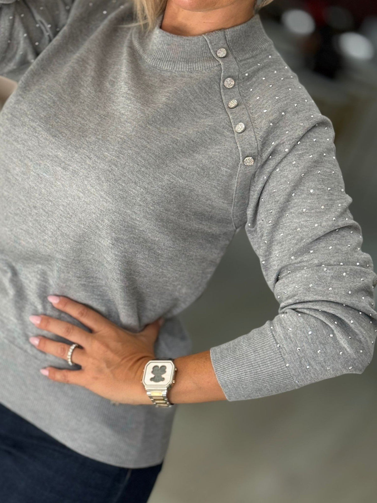 Camisola com brilhantes