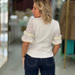 Blusa mangas renda