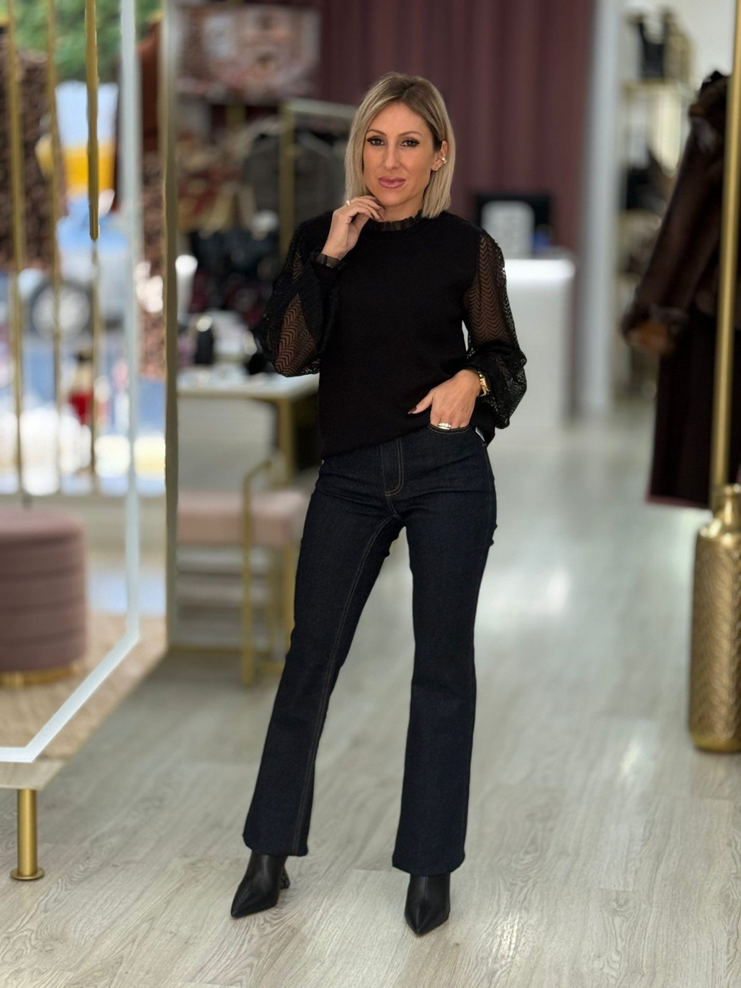 Camisola de malha fina