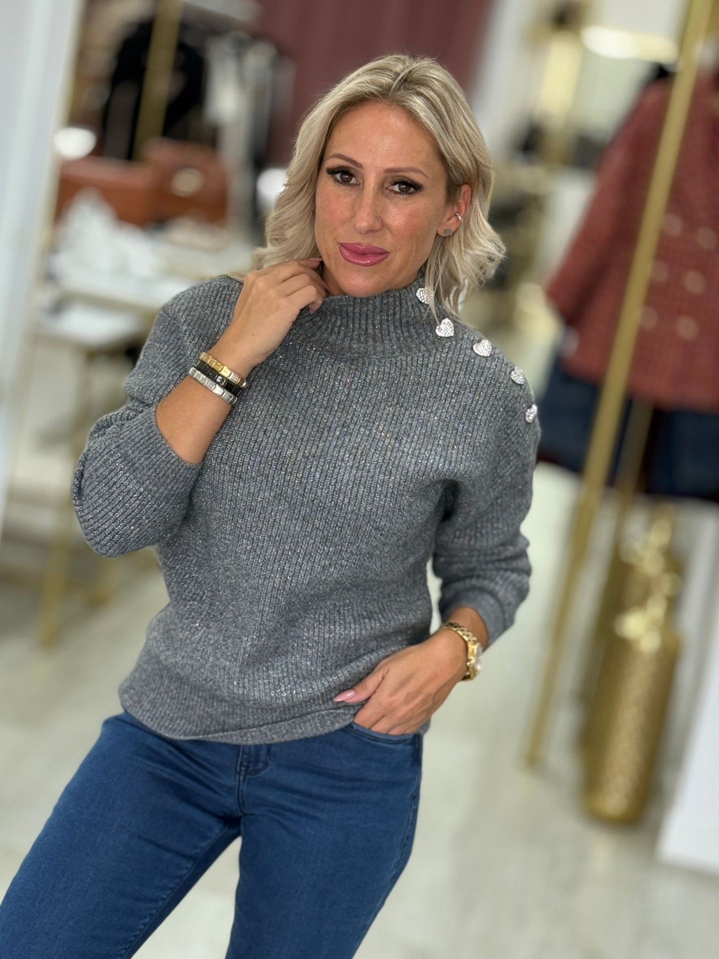 Camisola de malha com botões (+ cores)