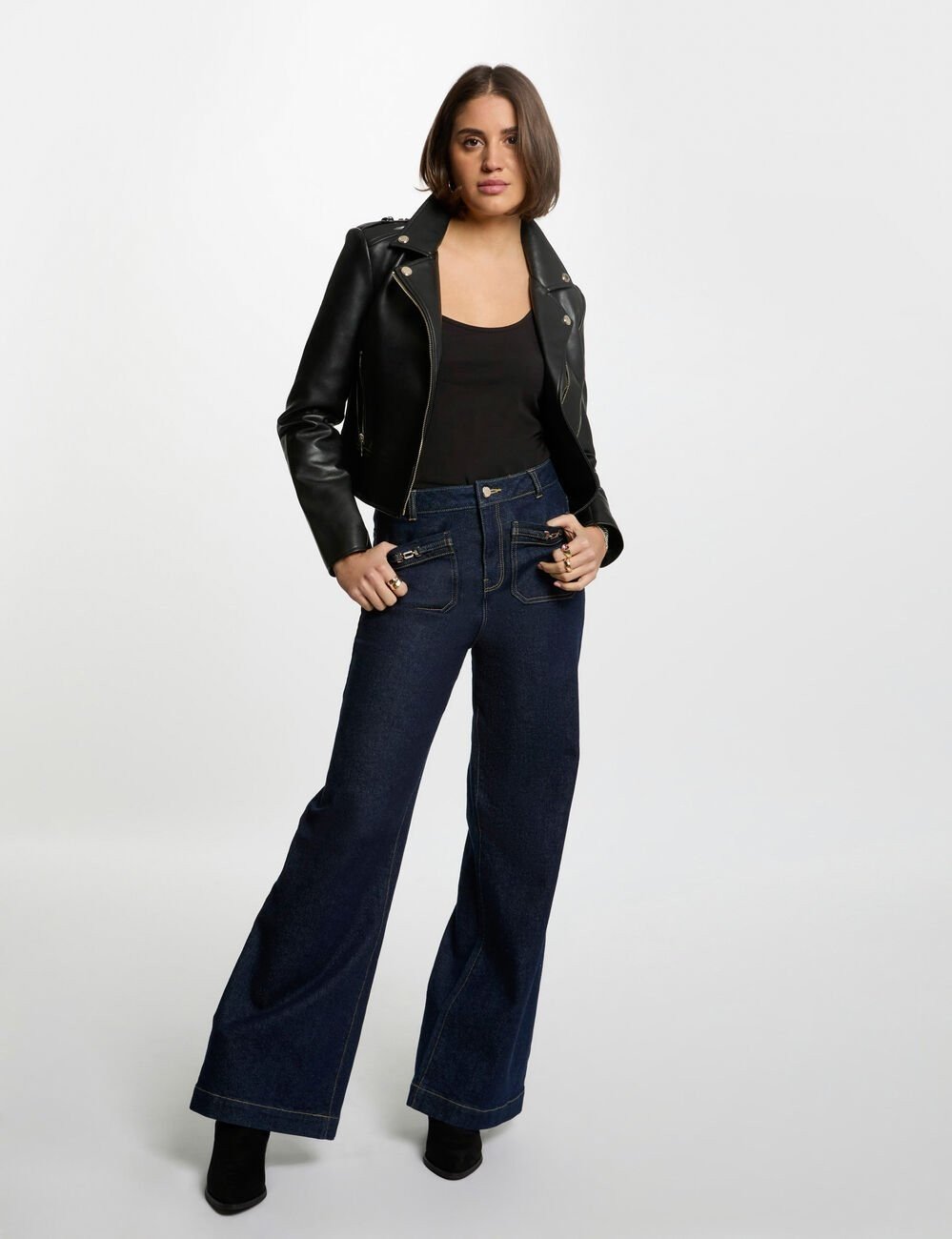 Casaco curto ecopele