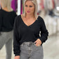 Camisola crop de tricot com strass