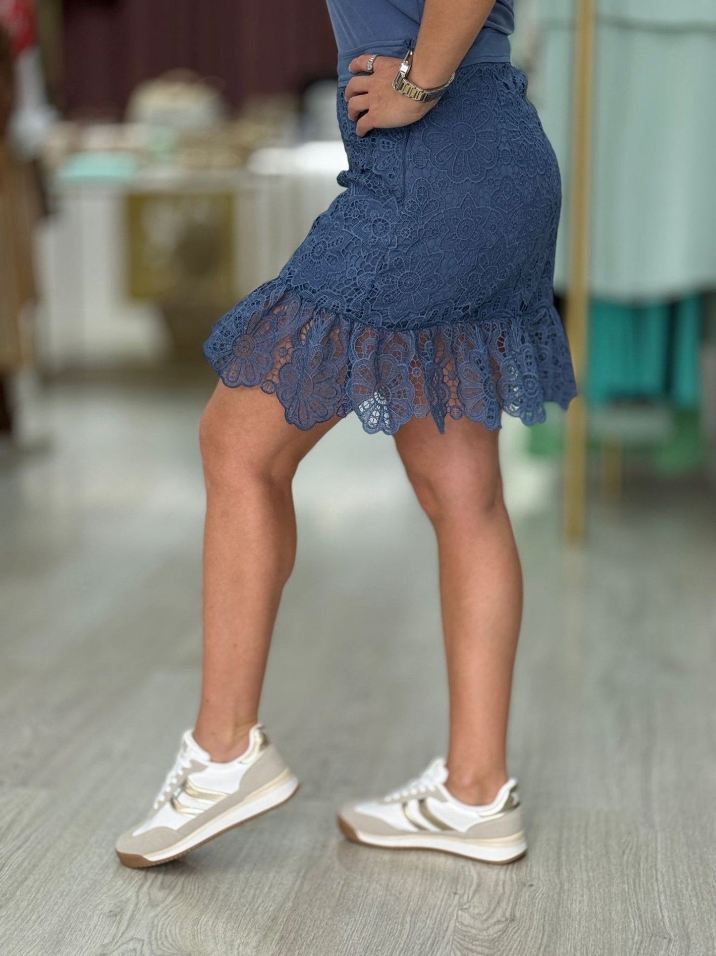 Mini saia rendada