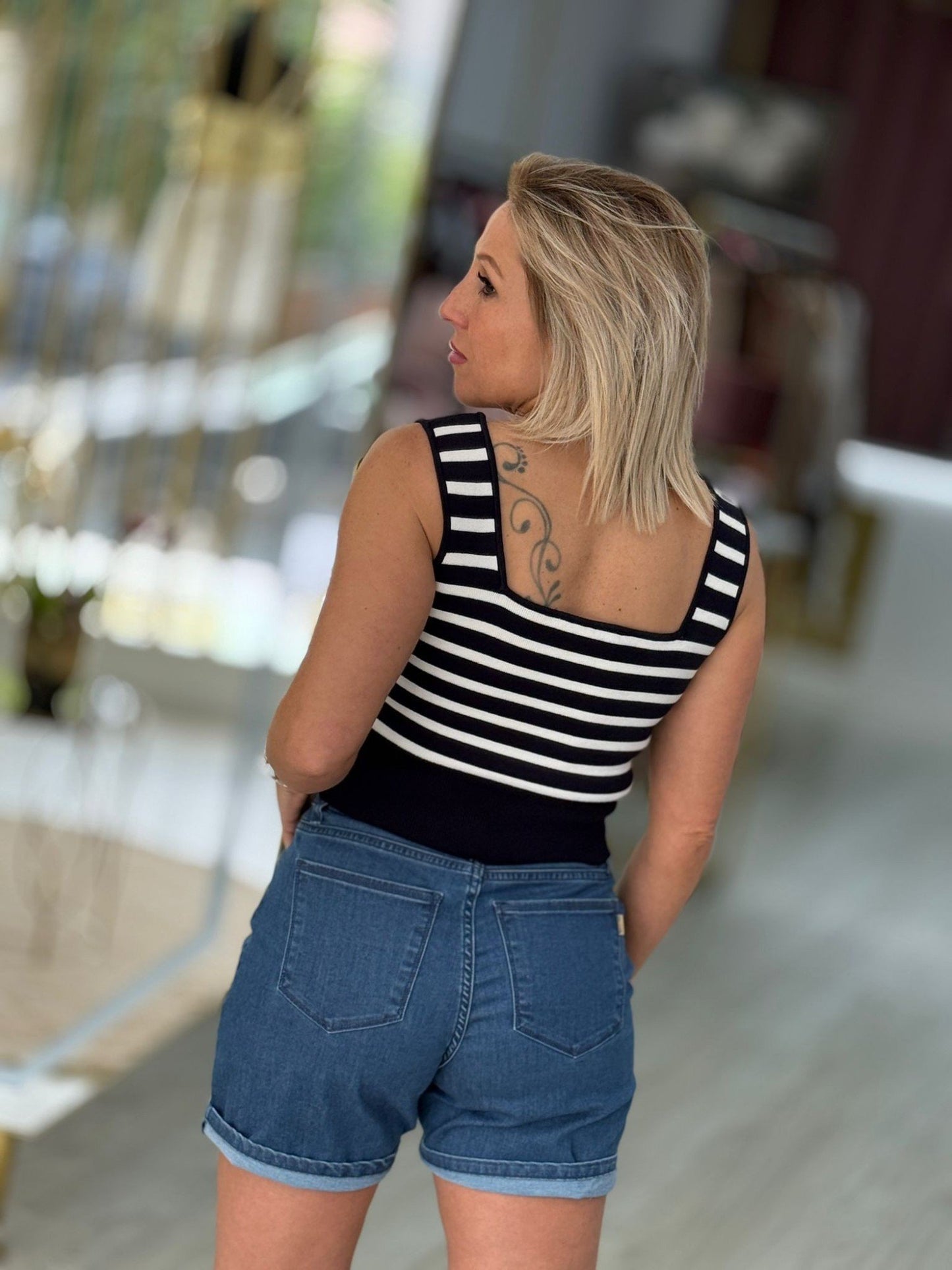 Top cropped de malha
