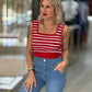 Top cropped de malha