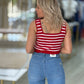 Top cropped de malha