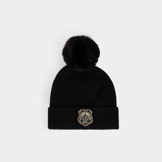 Gorro com pompom preto