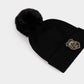 Gorro com pompom preto