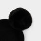 Gorro com pompom preto