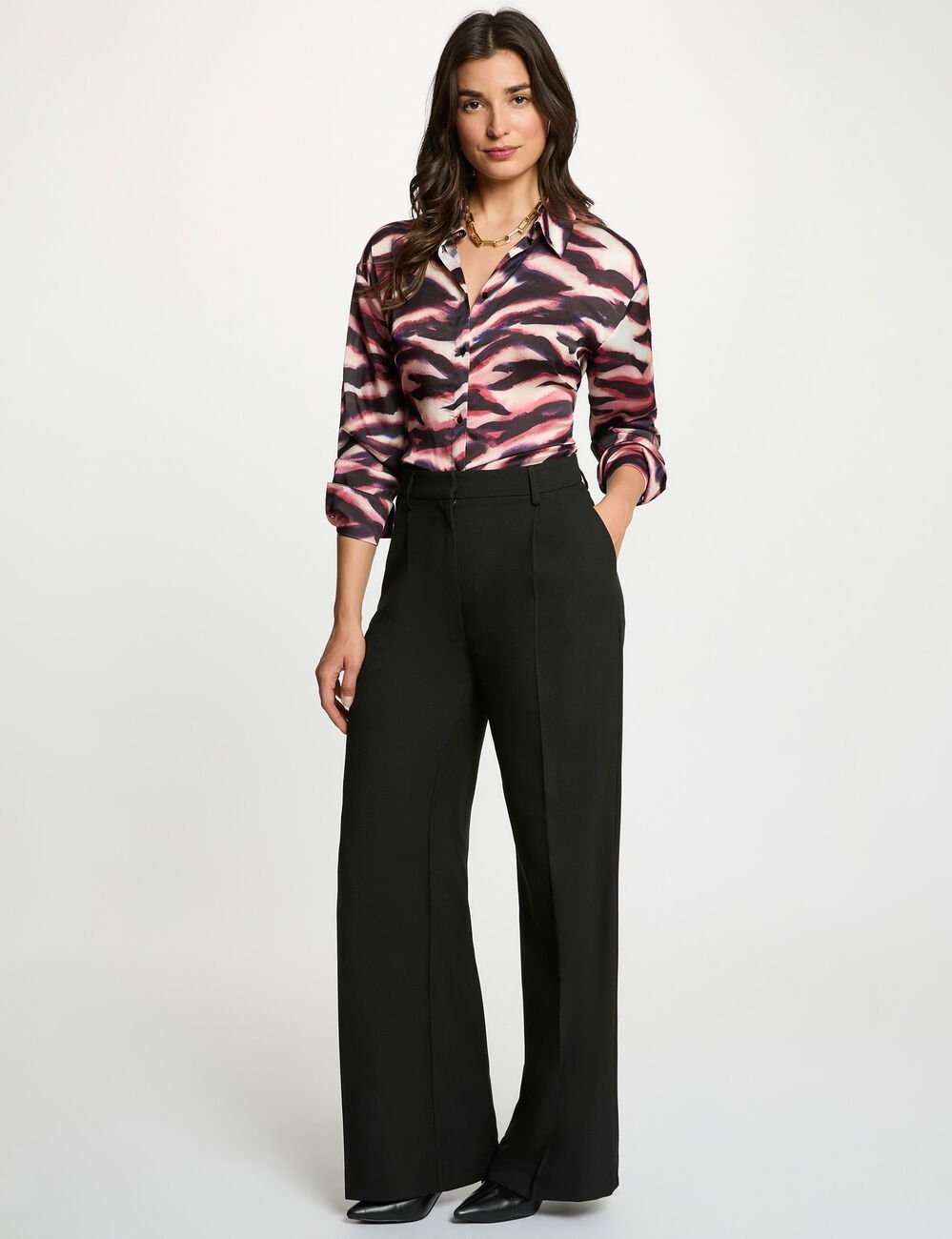 Camisa fluída estampada