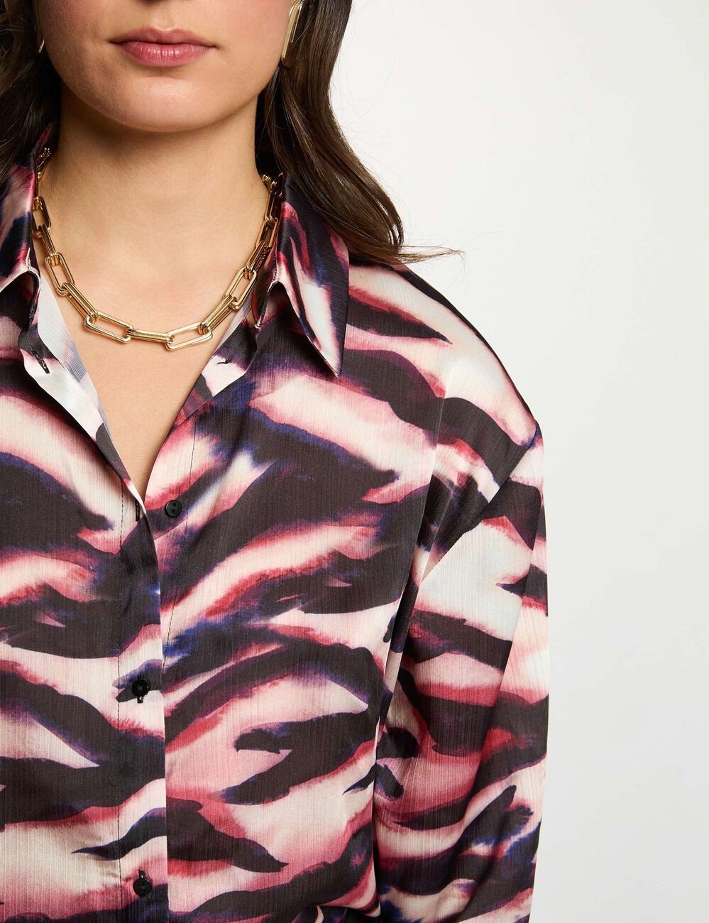 Camisa fluída estampada