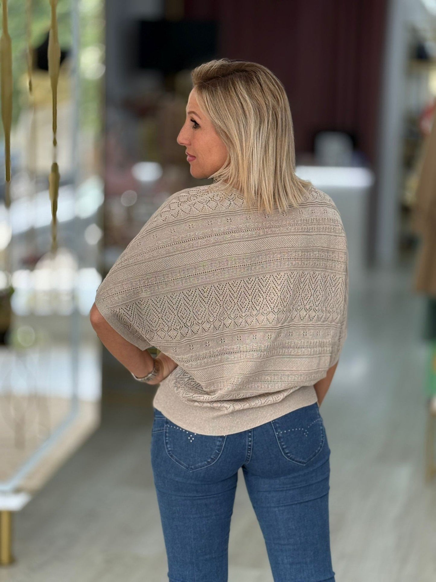 Camisola oversize com lurex (+ cores)