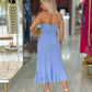 Vestido com folhos