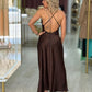 Vestido comprido animal print