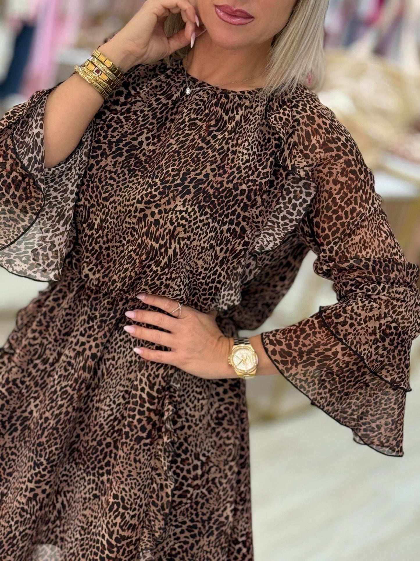 Vestido animal print
