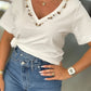 T-shirt com pedraria