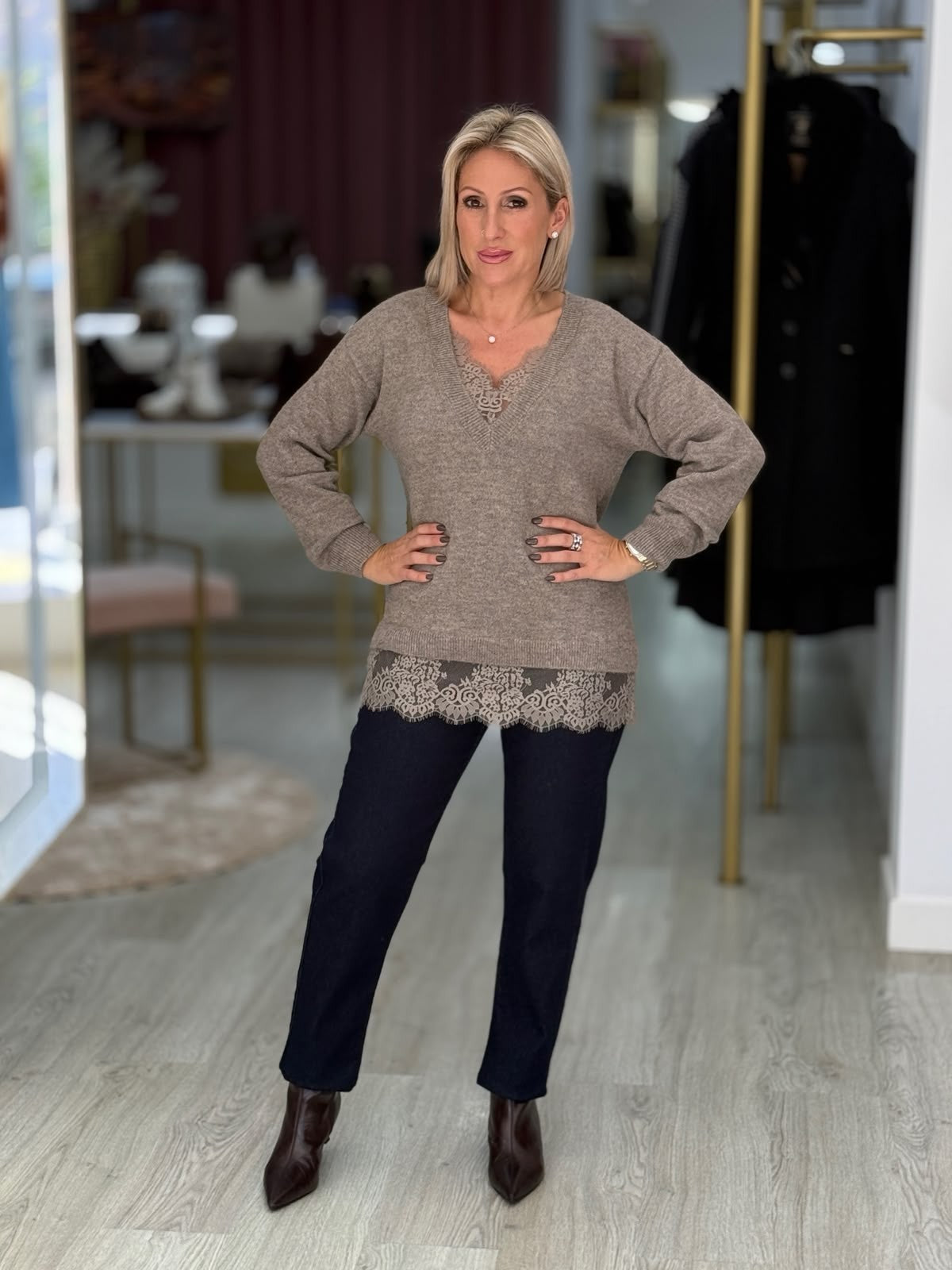 Camisola com renda