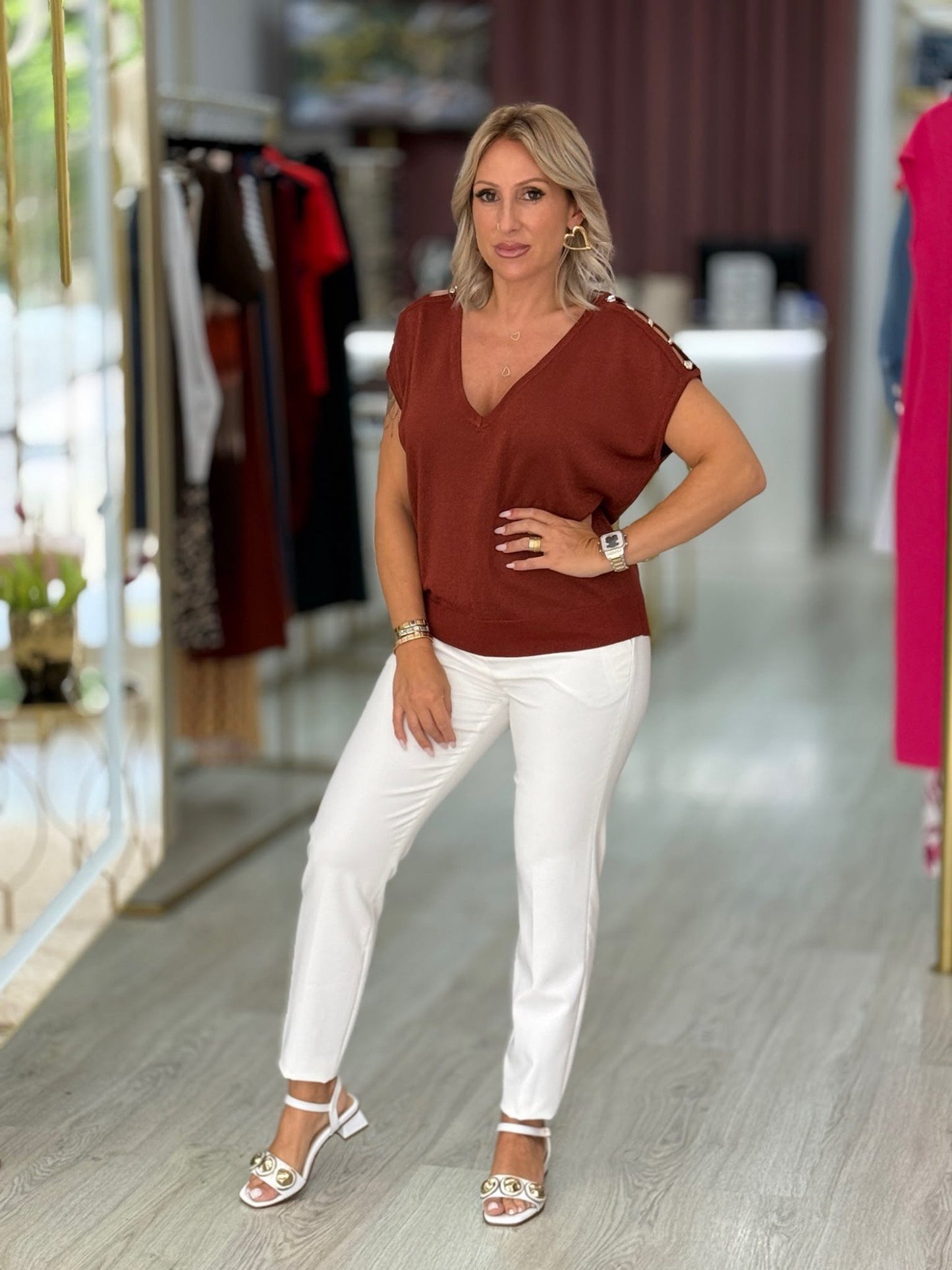 Camisola de malha oversize