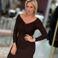 Vestido comprido com lurex