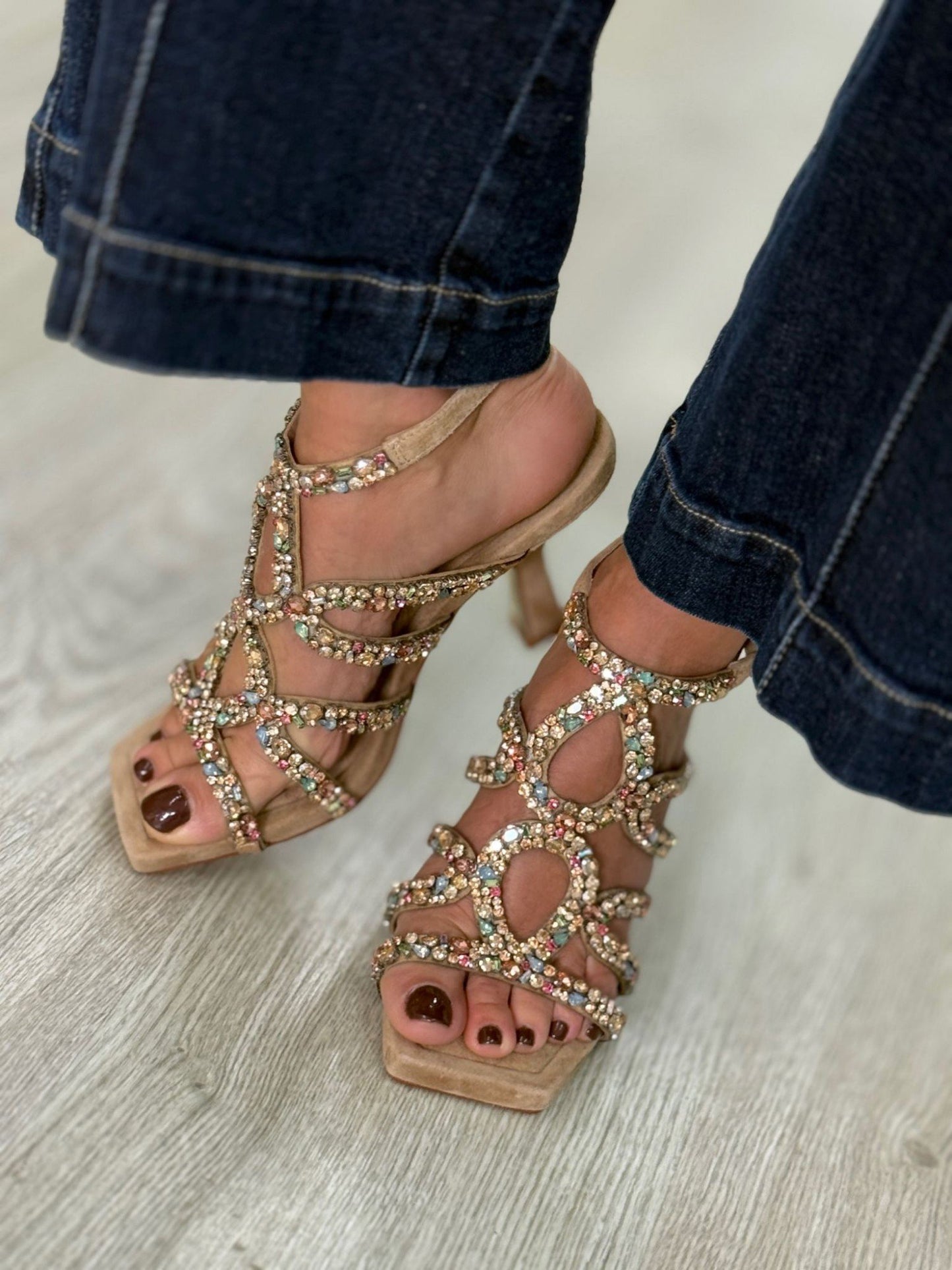 Sandália com strass