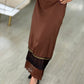 Vestido cetim com renda