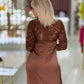 Vestido cetim com renda