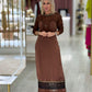 Vestido cetim com renda