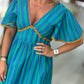 Vestido comprido riscas