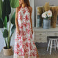 Vestido comprido com decote halter
