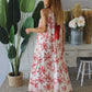 Vestido comprido com decote halter