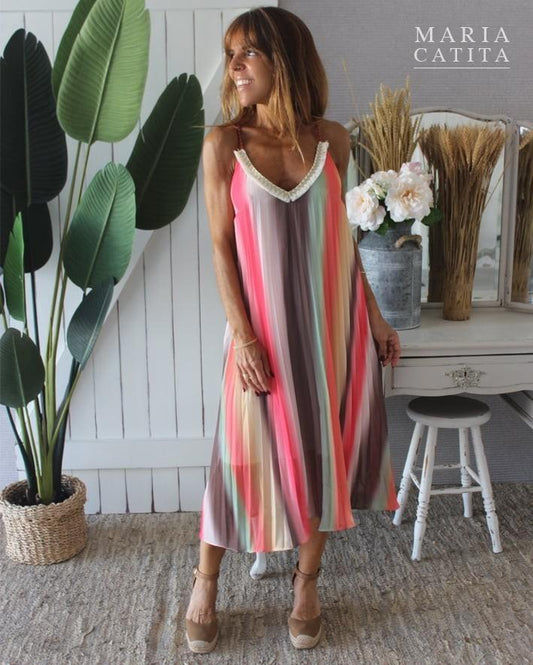 Vestido plissado