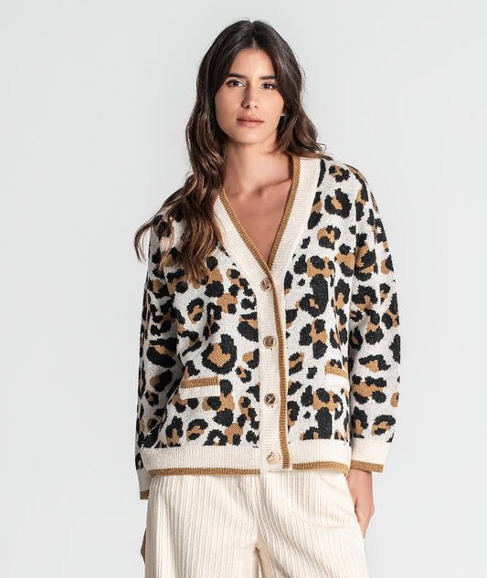 Casaco animal print